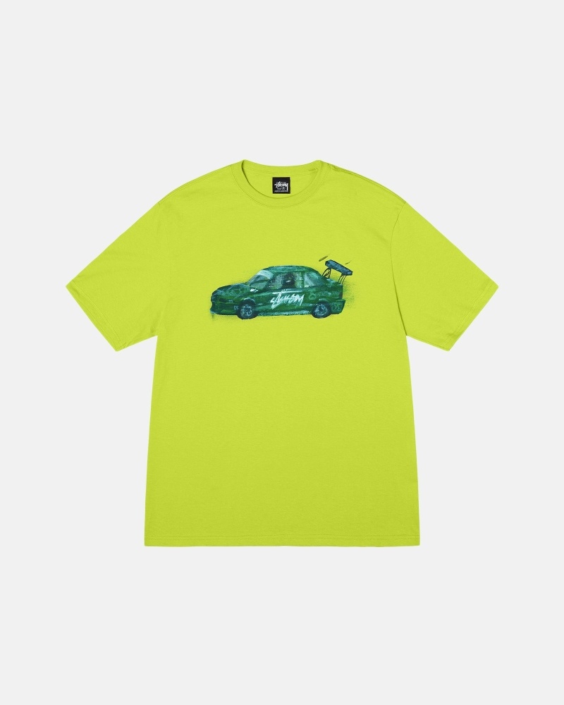 Light Green Men\'s Stussy Racecar T Shirts | AU0000256