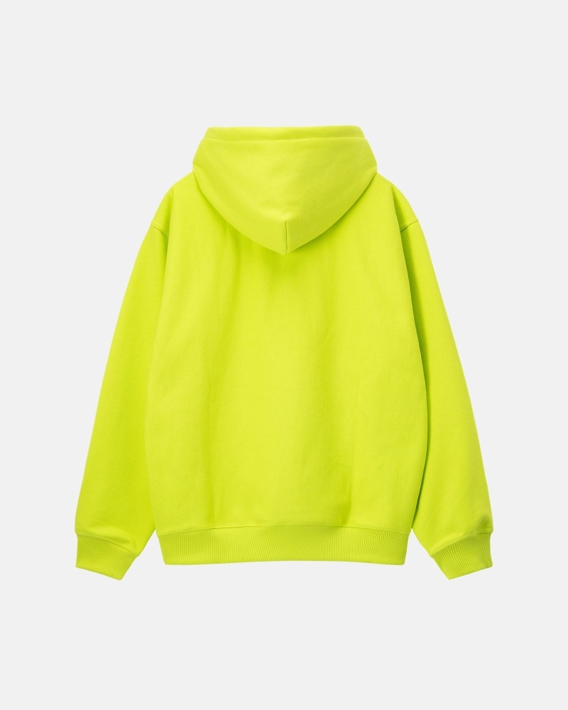 Light Green Men's Stussy Stock Logo Applique Hoodies | AU0000080