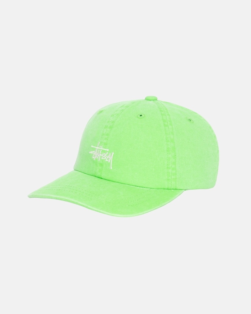 Light Green Men's Stussy Washed Stock Low Pro Caps | AU0000512