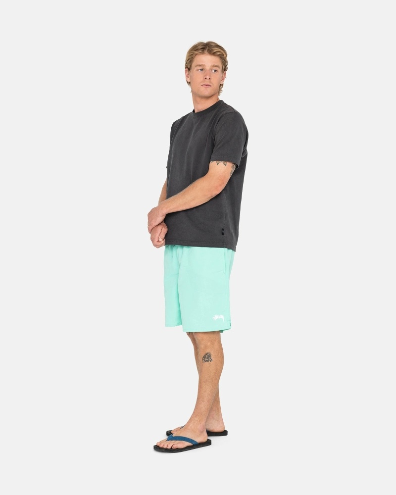 Light Turquoise Men's Stussy Stock Shorts | AU0000695