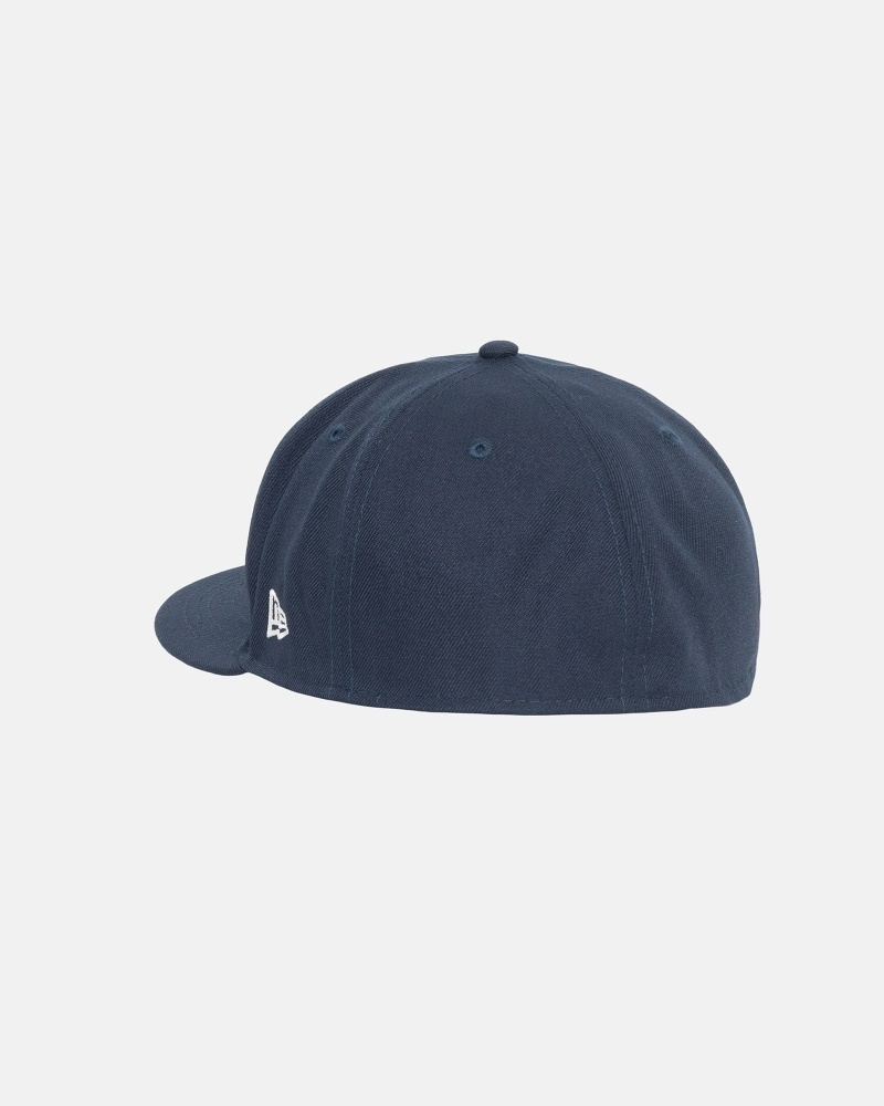 Navy Men's Stussy Authentic New Era Caps | AU0000372