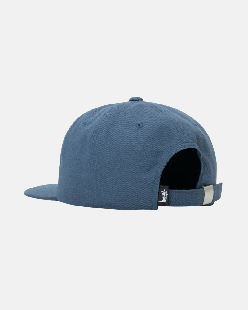 Navy Men's Stussy Basic Strapback Caps | AU0000395