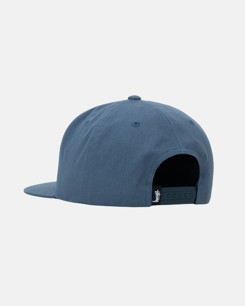 Navy Men's Stussy Big Stock Point Crown Caps | AU0000408