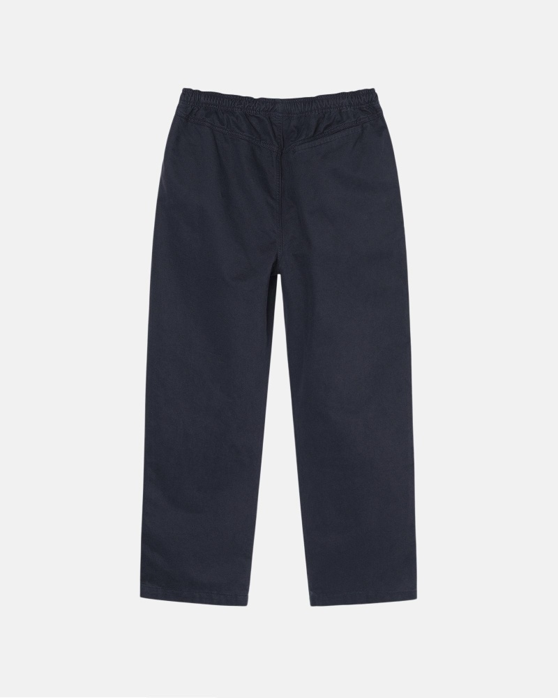 Navy Men's Stussy Brushed Beach Pants | AU0000548