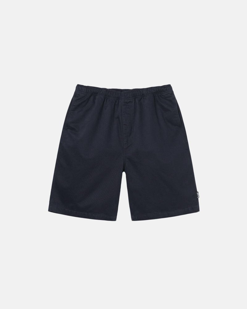 Navy Men\'s Stussy Brushed Shorts | AU0000632