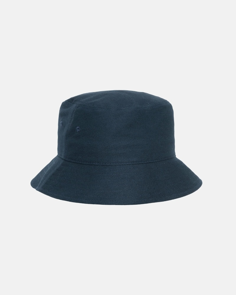 Navy Men's Stussy Ss Link Deep Bucket Hats | AU0000476