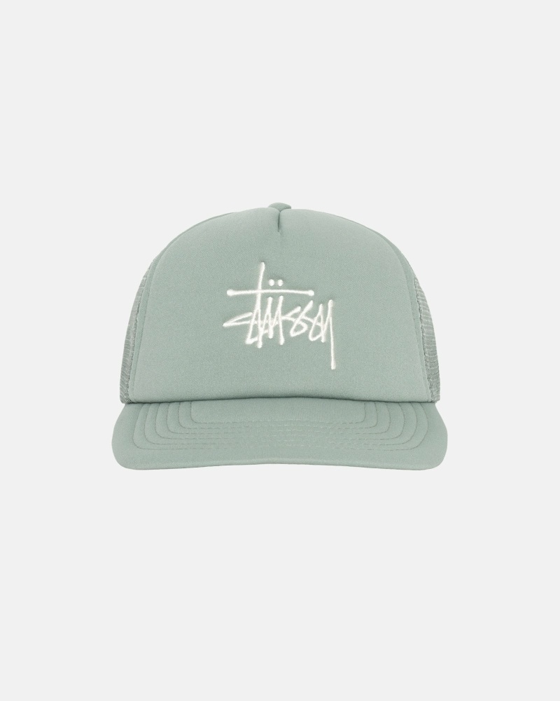 Olive Men\'s Stussy Big Basic Trucker Caps | AU0000401