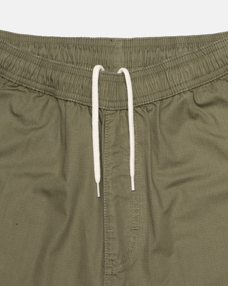 Olive Men's Stussy Ripstop Cargo Beach Pants | AU0000585