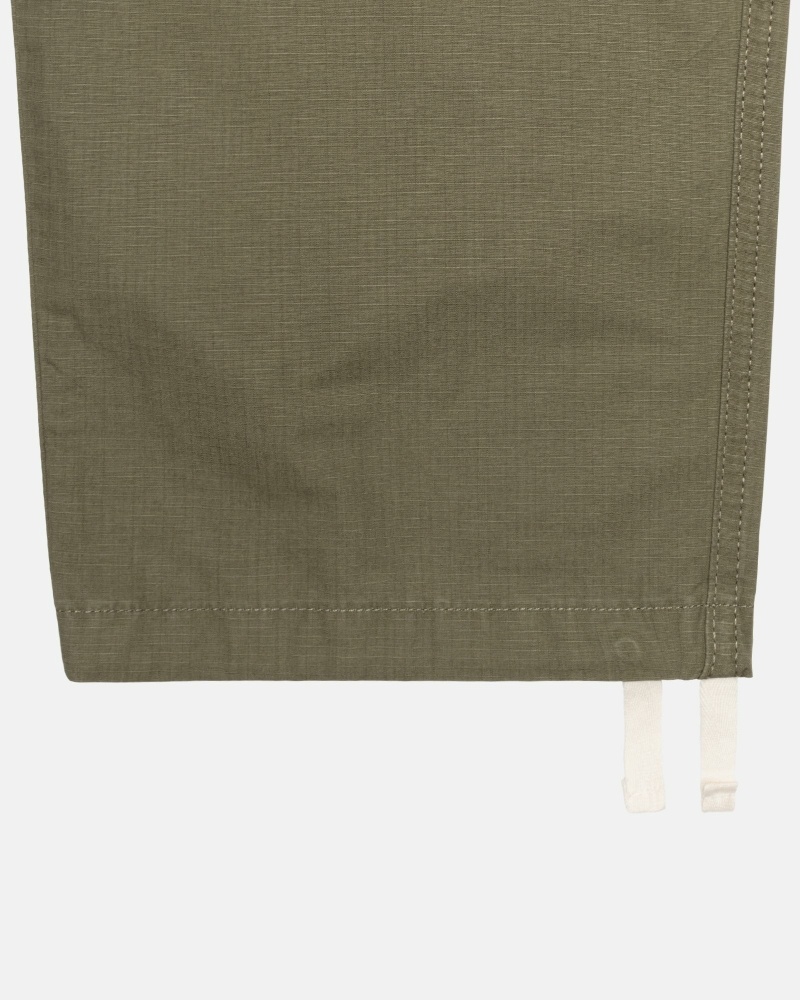 Olive Men's Stussy Ripstop Cargo Beach Pants | AU0000585