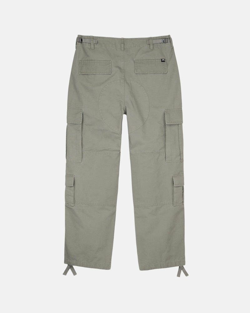 Olive Men's Stussy Ripstop Surplus Cargo Pants | AU0000593