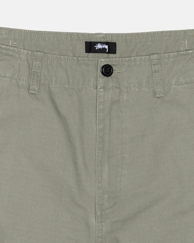 Olive Men's Stussy Ripstop Surplus Cargo Pants | AU0000593