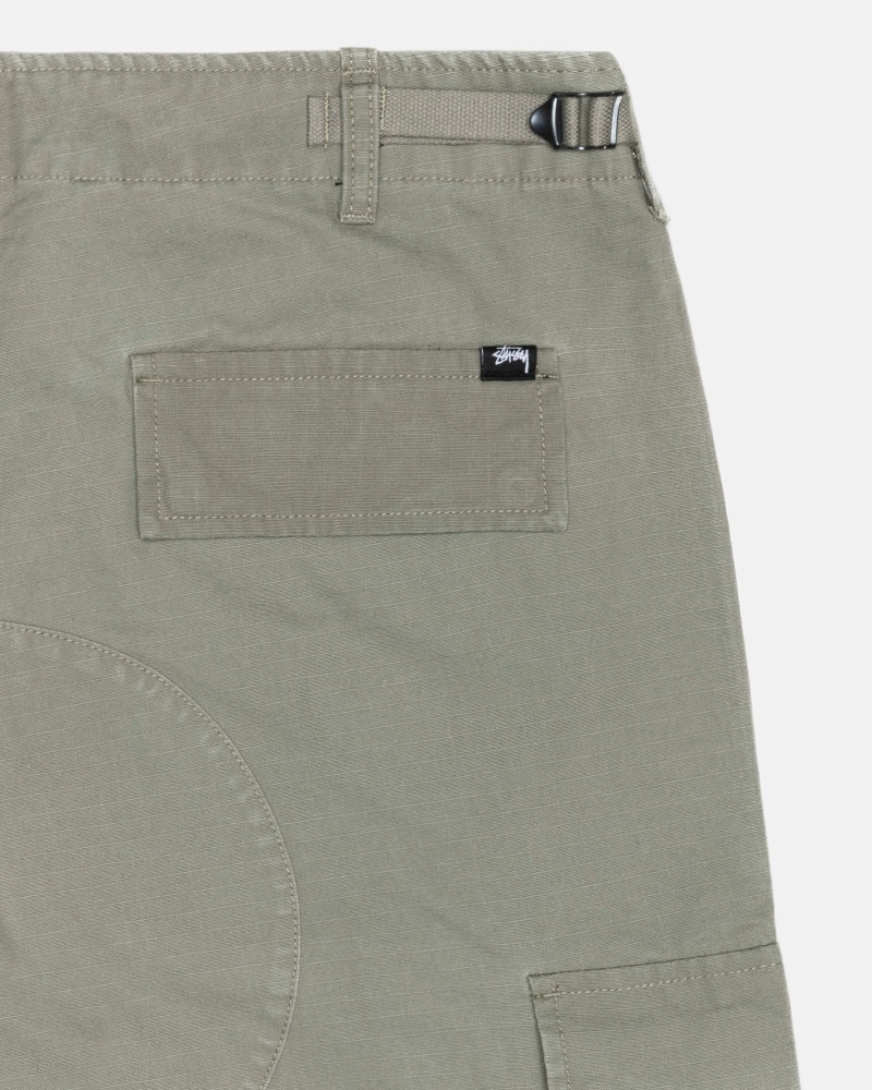 Olive Men's Stussy Ripstop Surplus Cargo Pants | AU0000593