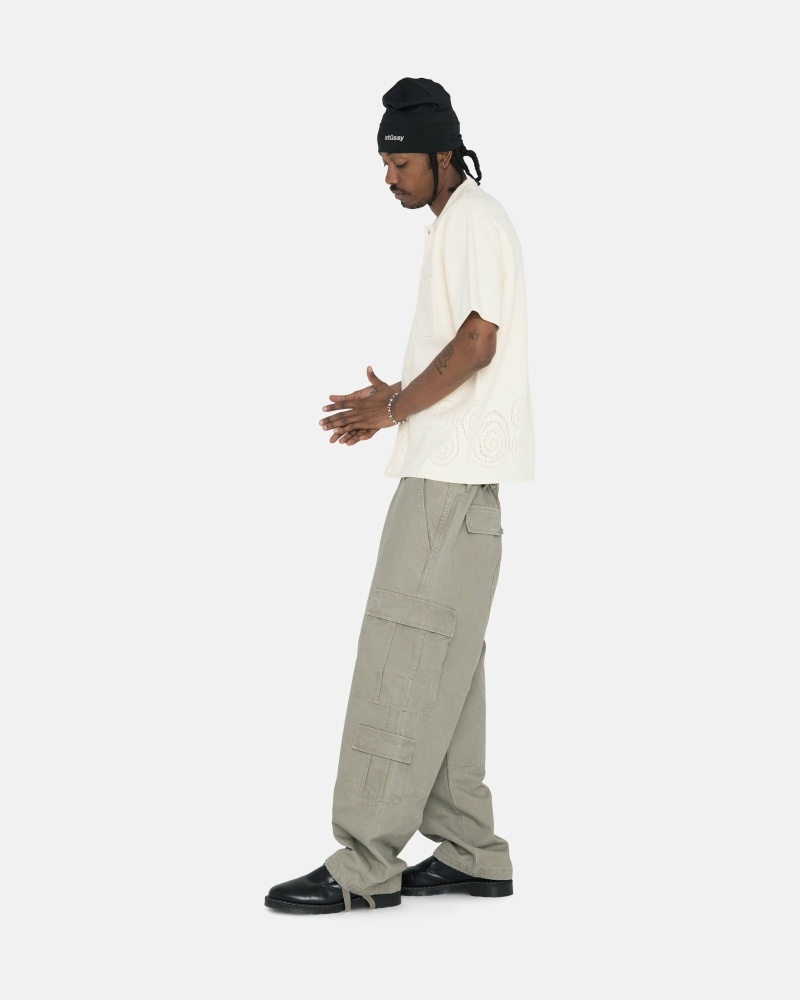 Olive Men's Stussy Ripstop Surplus Cargo Pants | AU0000593