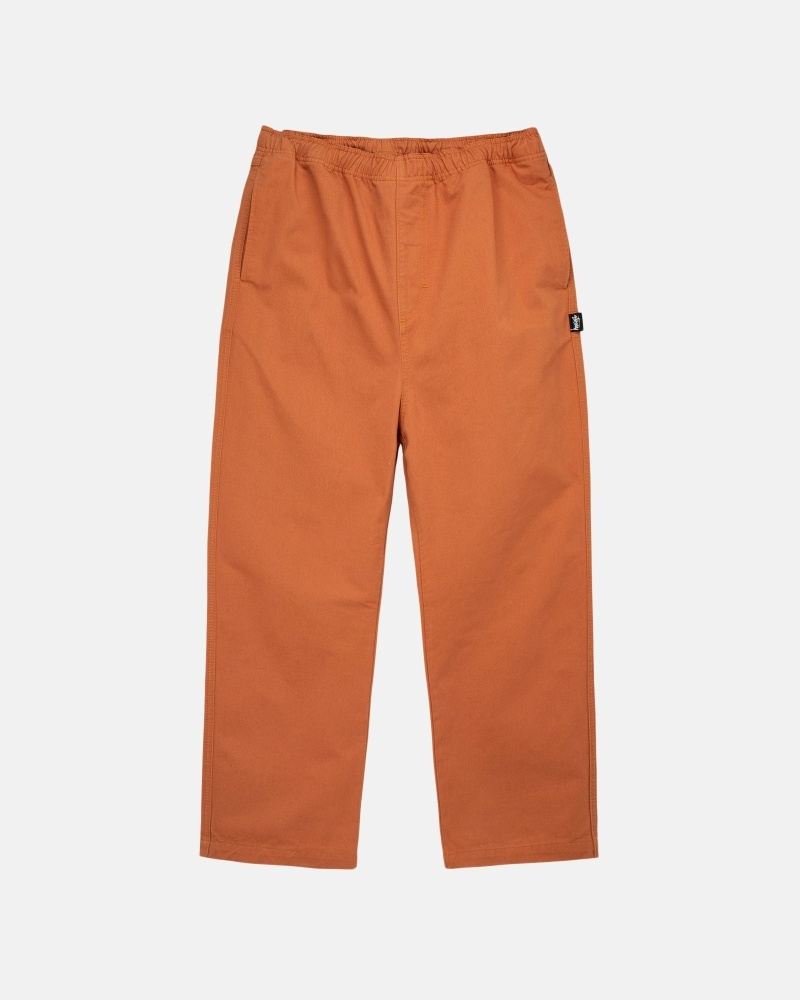 Orange Men\'s Stussy Brushed Beach Pants | AU0000545