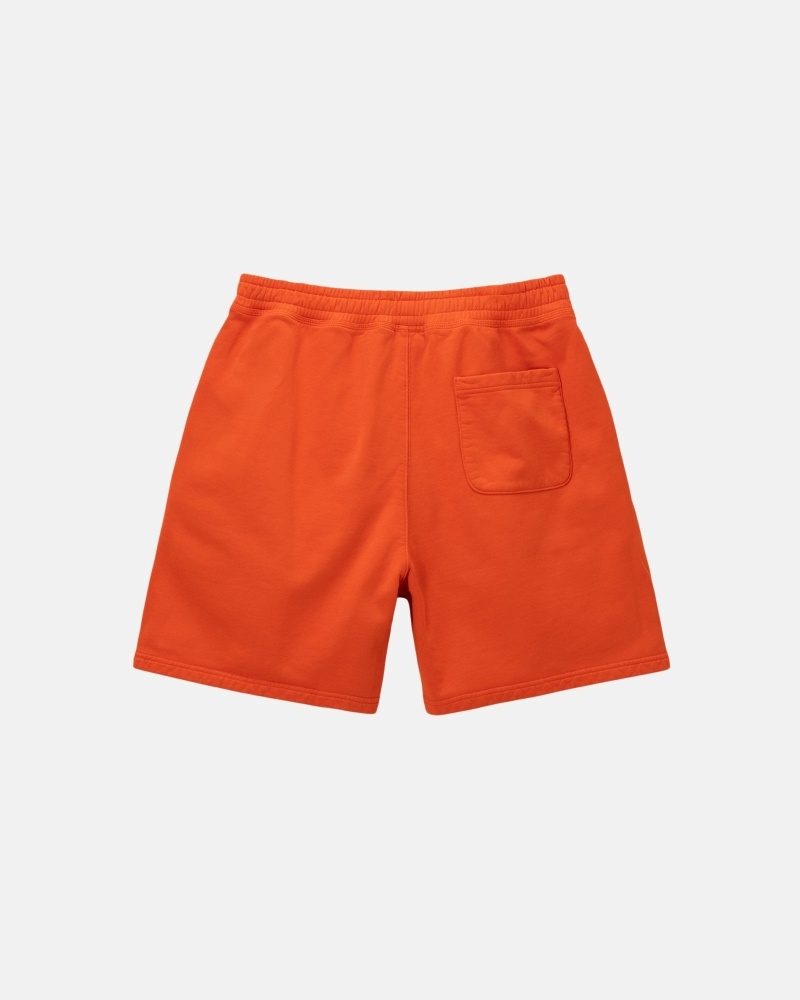 Orange Men's Stussy Overdyed Stock Logo Shorts | AU0000660