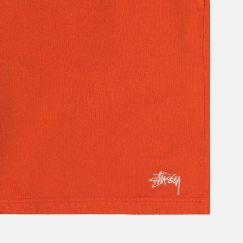 Orange Men's Stussy Overdyed Stock Logo Shorts | AU0000660