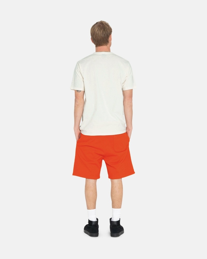 Orange Men's Stussy Overdyed Stock Logo Shorts | AU0000660