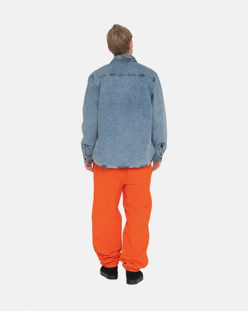 Orange Men's Stussy Overdyed Stock Logo Pant Sweatpants | AU0000886