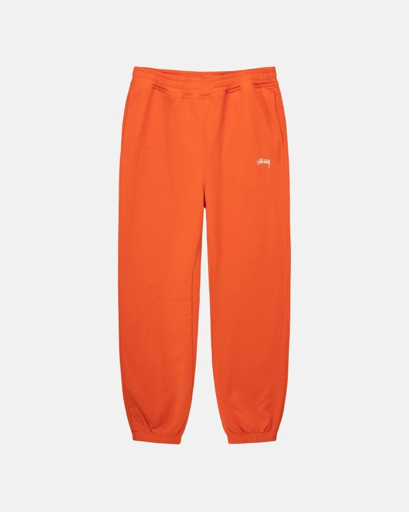 Orange Men\'s Stussy Overdyed Stock Logo Pant Sweatpants | AU0000886