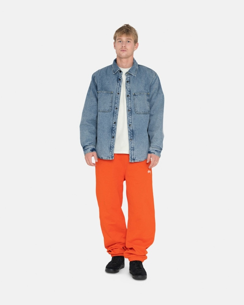 Orange Men's Stussy Overdyed Stock Logo Pant Sweatpants | AU0000887