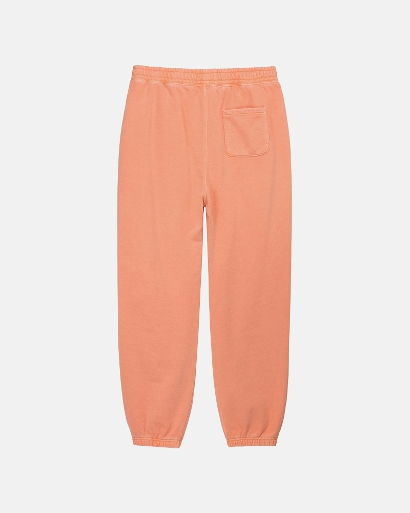 Orange Men's Stussy Pigment Dyed Fleece Pants | AU0000574