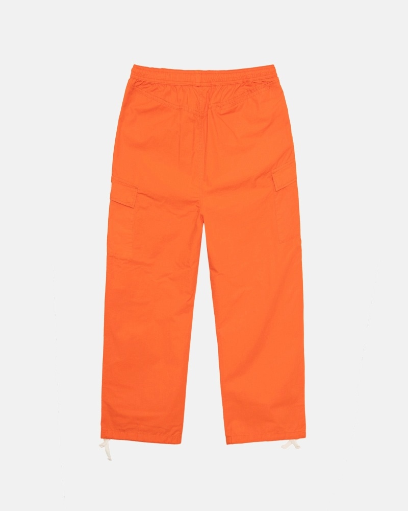 Orange Men's Stussy Ripstop Cargo Beach Pants | AU0000584