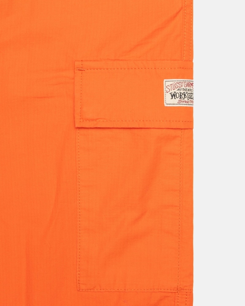 Orange Men's Stussy Ripstop Cargo Beach Pants | AU0000584