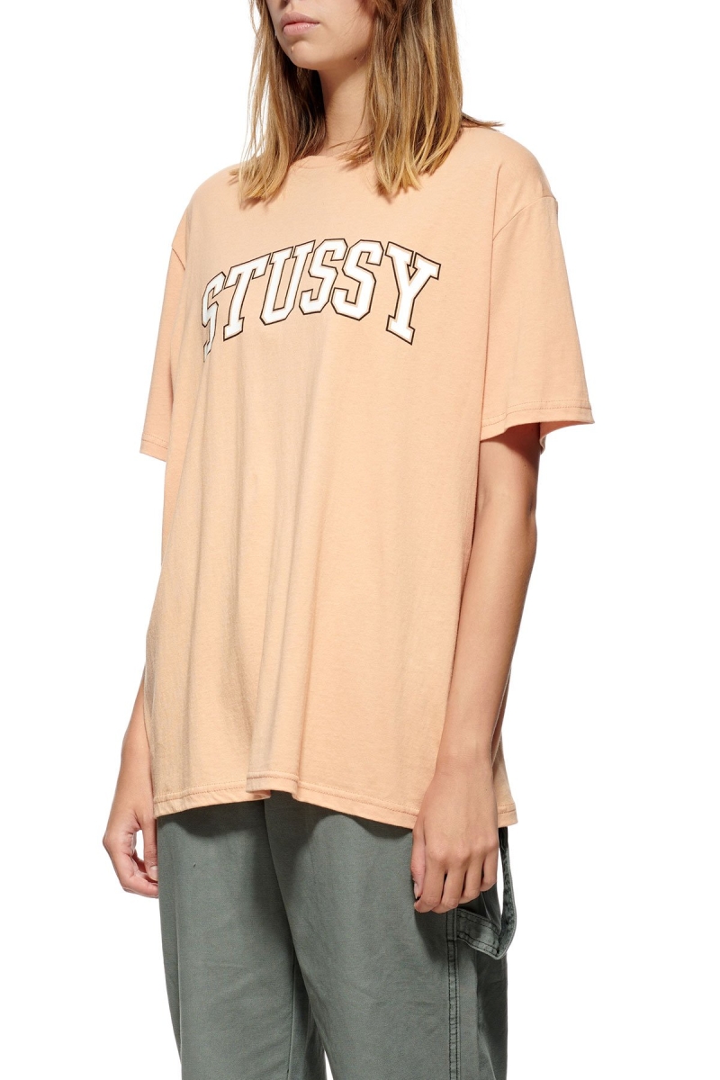 Orange Women's Stussy Collegiate BF T Shirts | AU0000132