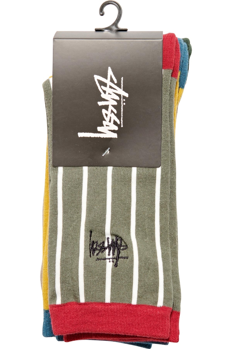 Orange Women's Stussy Graffiti Vert (3 Pack) Socks | AU0000739