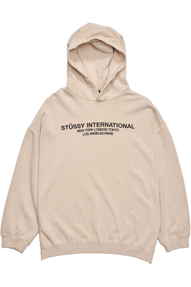 Orange Women\'s Stussy INT. Embroidered Hoodies | AU0000046