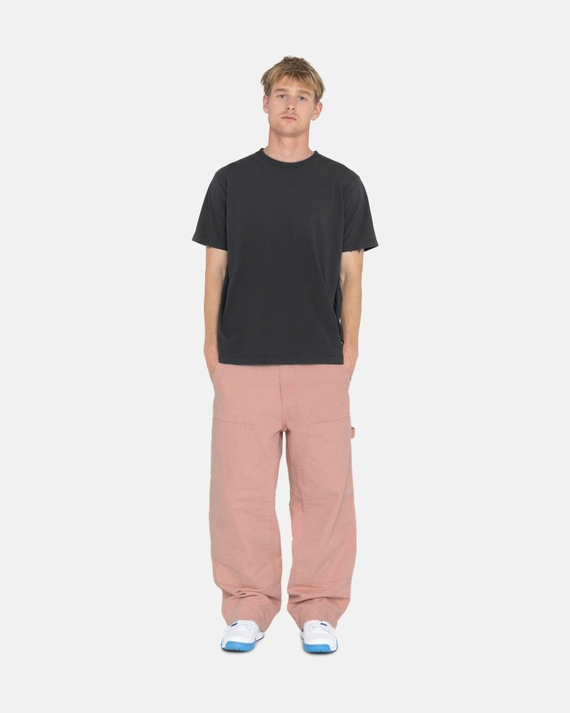 Pink Men's Stussy Canvas Work Pants | AU0000552