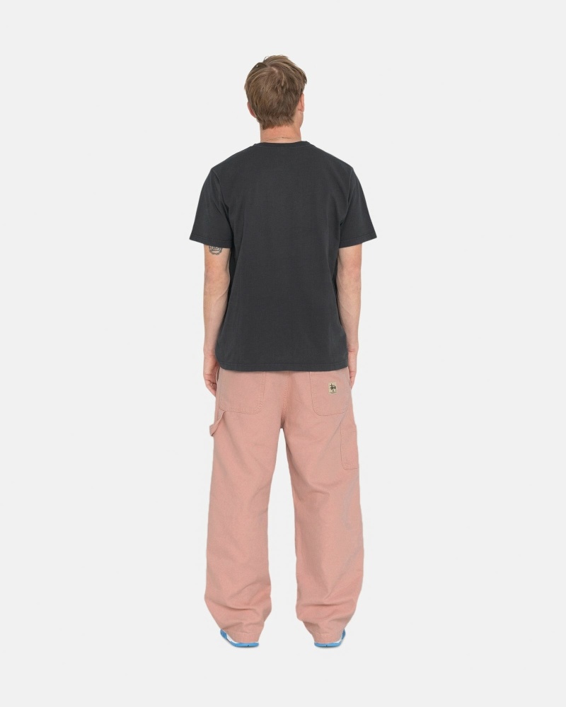 Pink Men's Stussy Canvas Work Pants | AU0000552