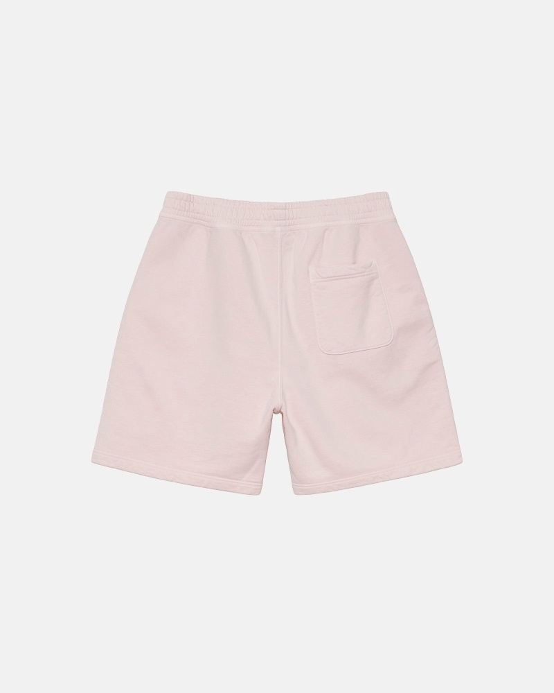 Pink Men's Stussy Overdyed Stock Logo Shorts | AU0000658