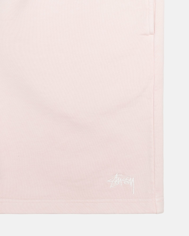 Pink Men's Stussy Overdyed Stock Logo Shorts | AU0000658