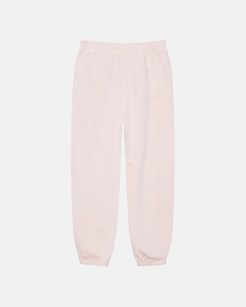 Pink Men's Stussy Overdyed Stock Logo Sweatpants | AU0000882