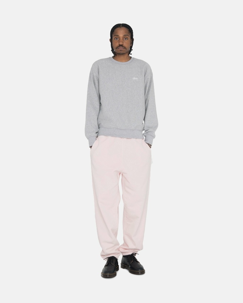 Pink Men's Stussy Overdyed Stock Logo Sweatpants | AU0000882