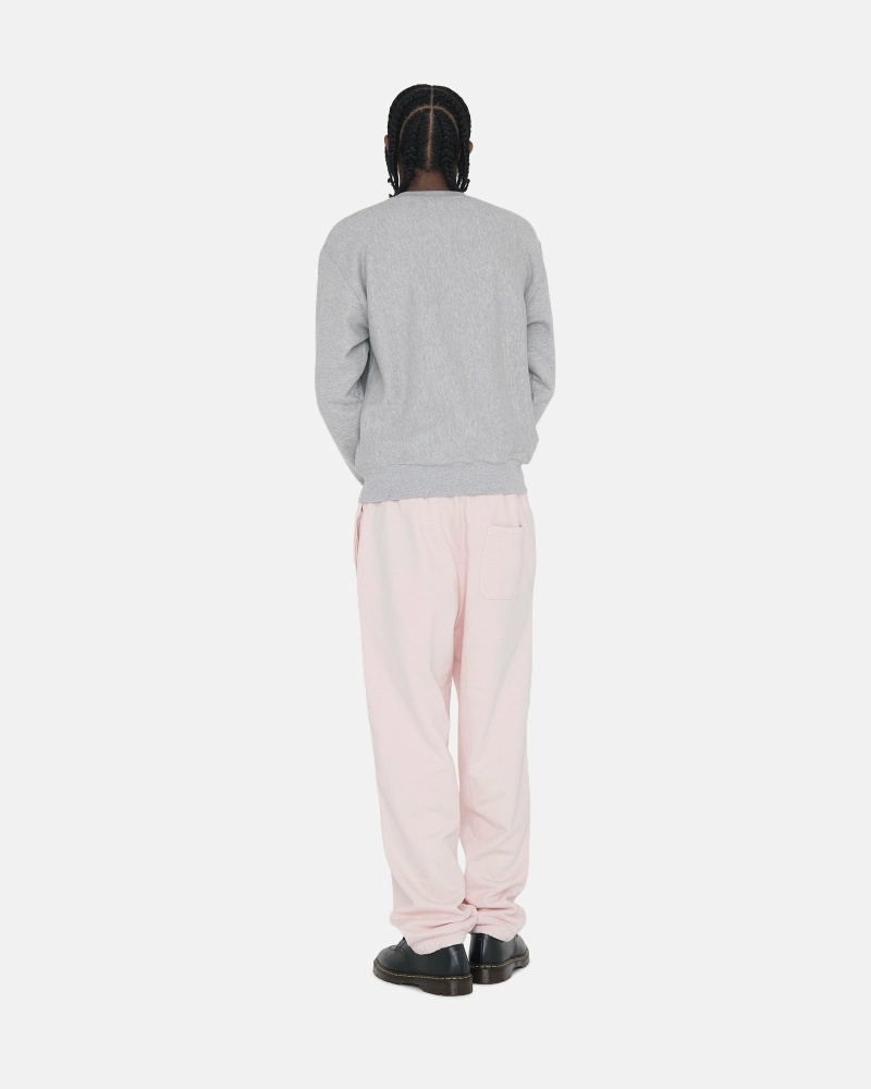 Pink Men's Stussy Overdyed Stock Logo Sweatpants | AU0000882