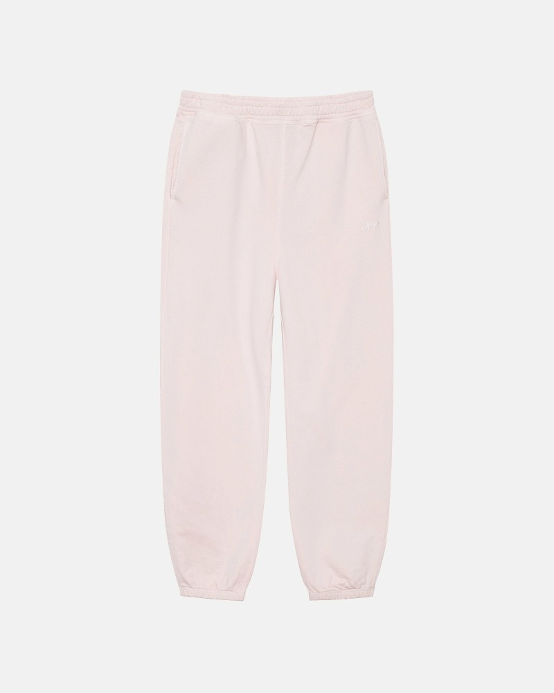 Pink Men\'s Stussy Overdyed Stock Logo Sweatpants | AU0000882