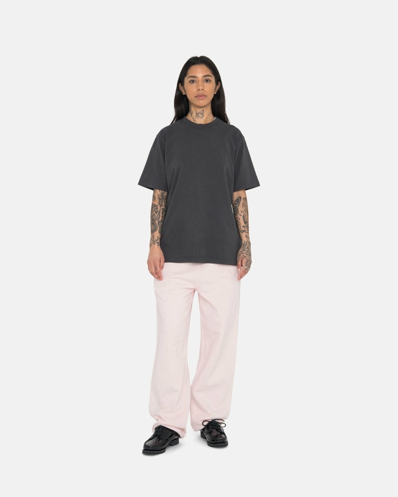 Pink Men's Stussy Overdyed Stock Logo Sweatpants | AU0000883