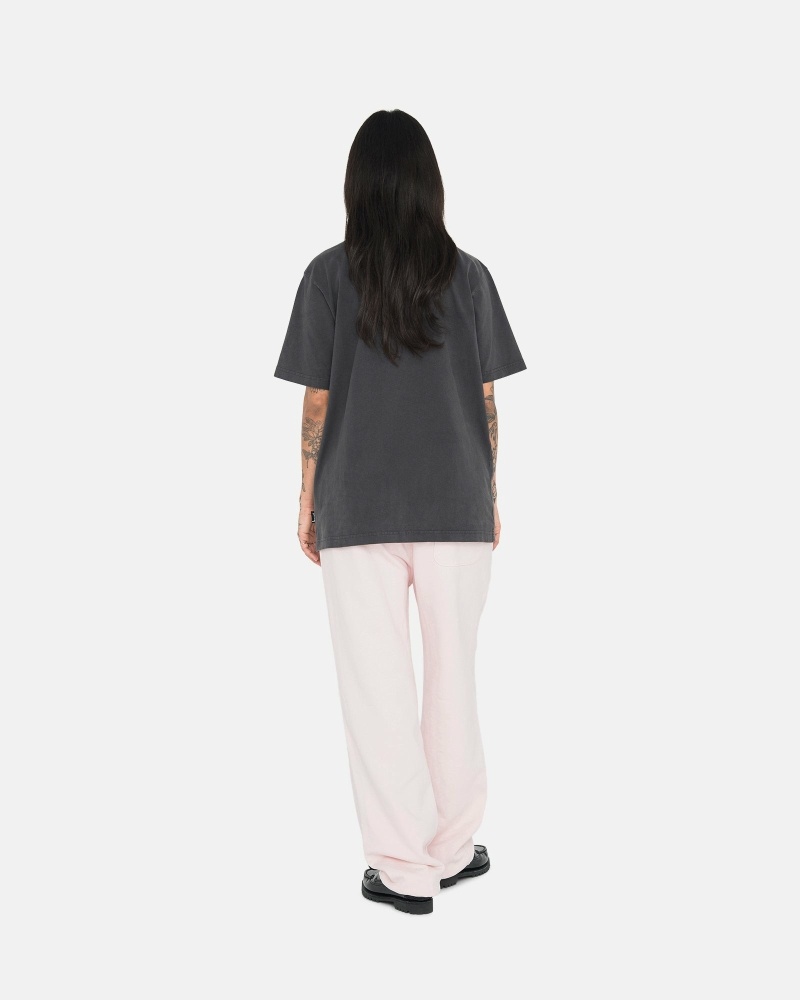 Pink Men's Stussy Overdyed Stock Logo Sweatpants | AU0000883