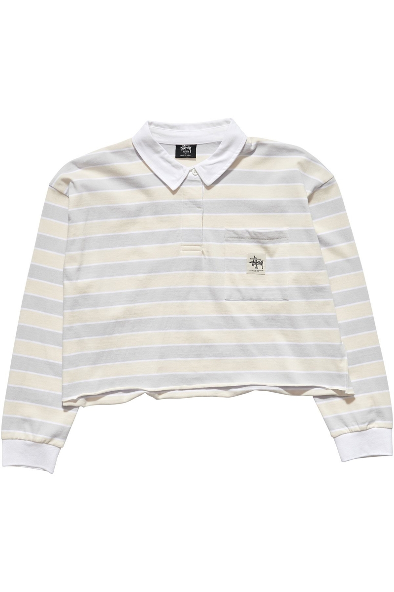 Pink Women\'s Stussy Anders Stripe Rugby Shirts | AU0000292