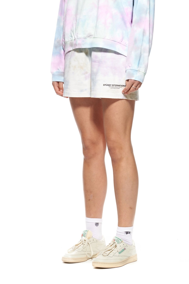 Pink Women's Stussy Breeze Tie Dye Short Shorts | AU0000625