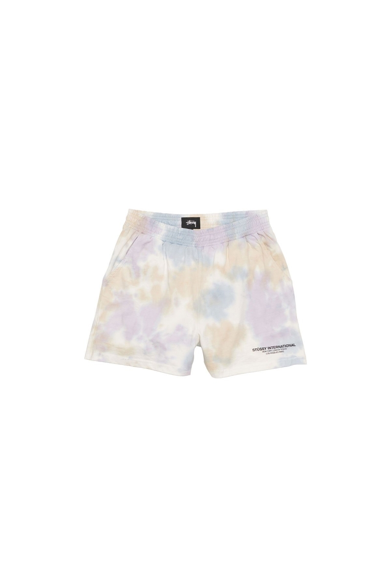 Pink Women\'s Stussy Breeze Tie Dye Short Shorts | AU0000625