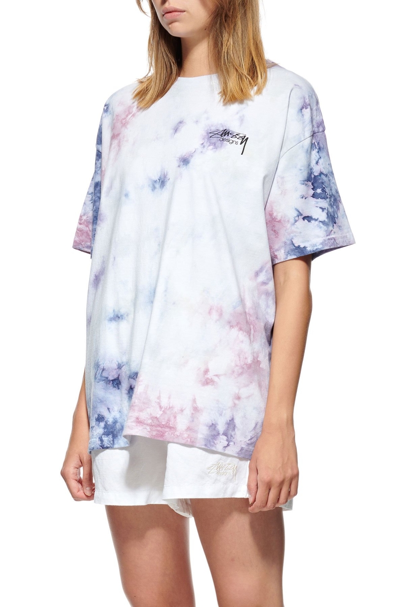 Pink Women's Stussy Designs Marble Tee Sportswear | AU0000756