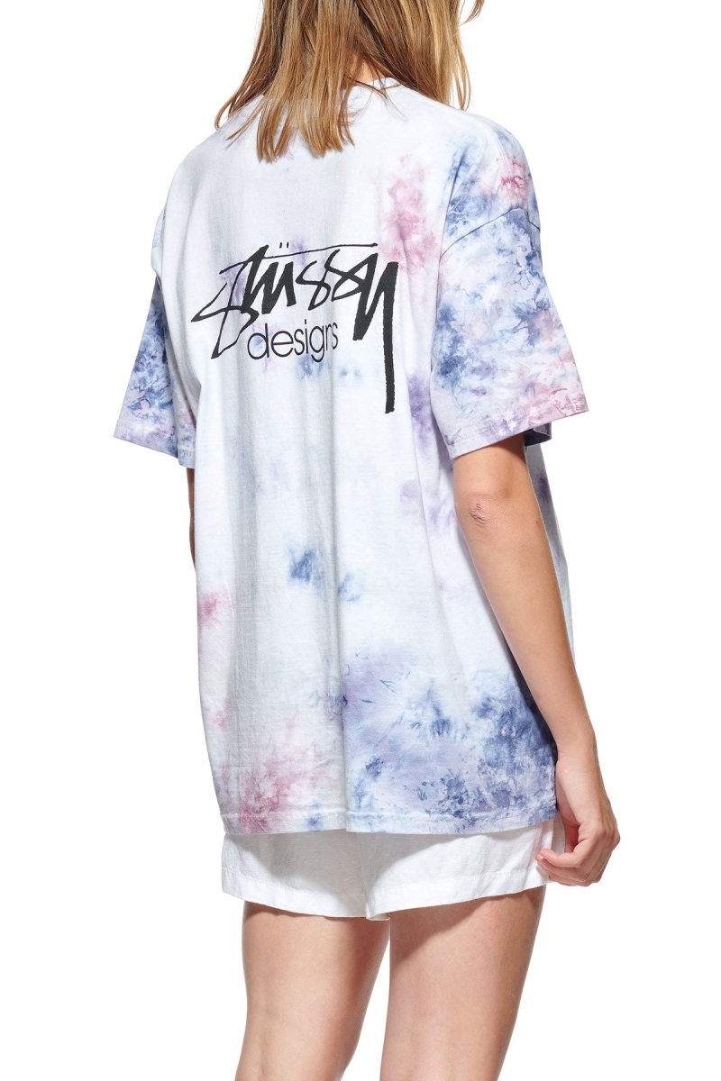 Pink Women's Stussy Designs Marble Tee Sportswear | AU0000756