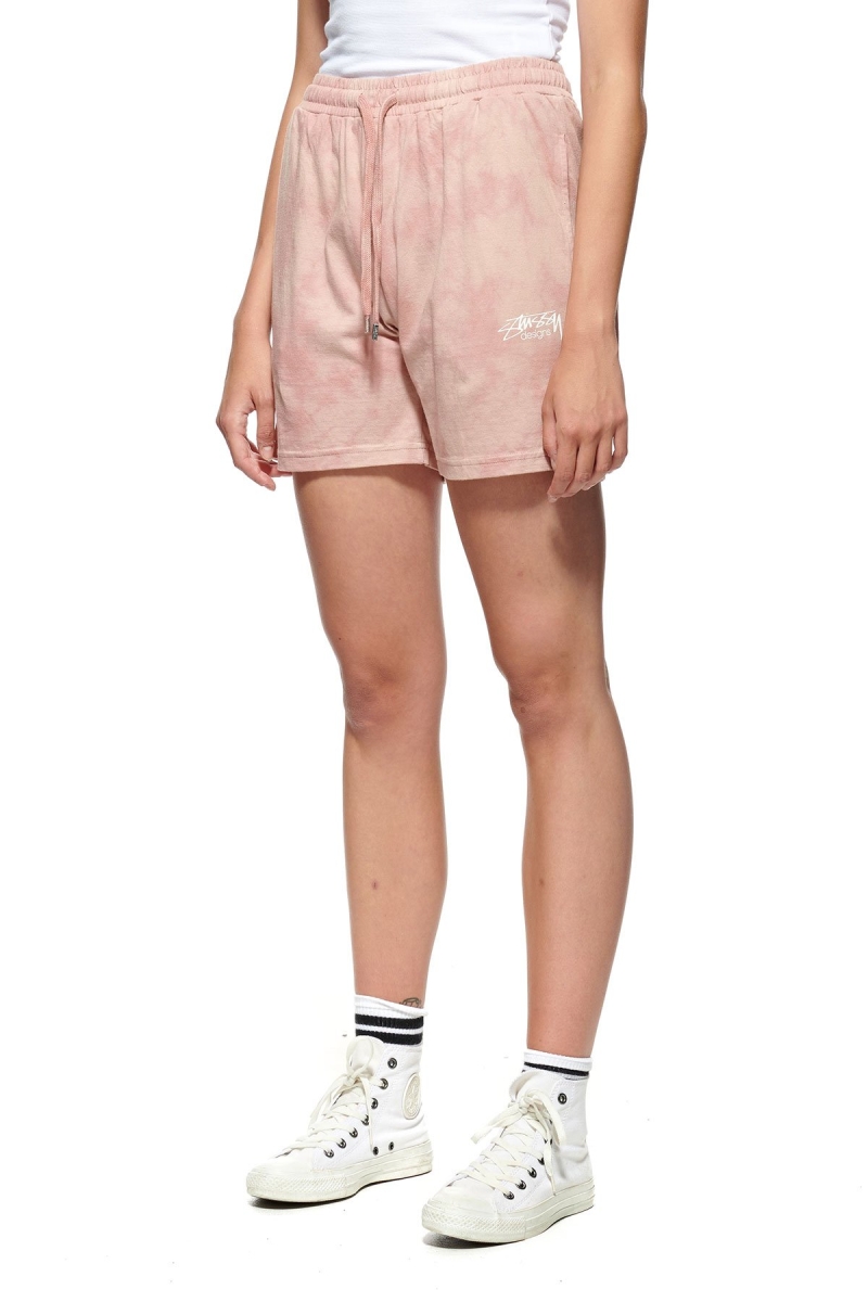 Pink Women's Stussy Designs Rugby Marble Shorts | AU0000643