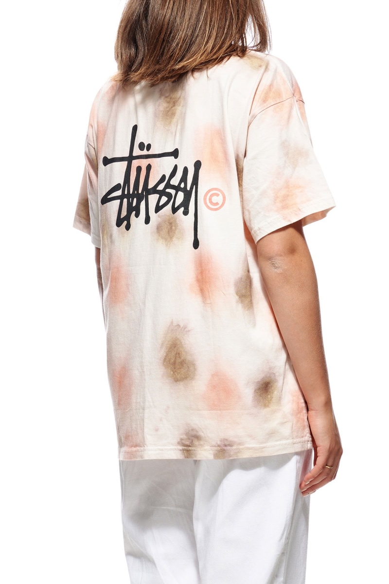 Pink Women's Stussy Graffiti Tie Dye Relaxed T Shirts | AU0000193