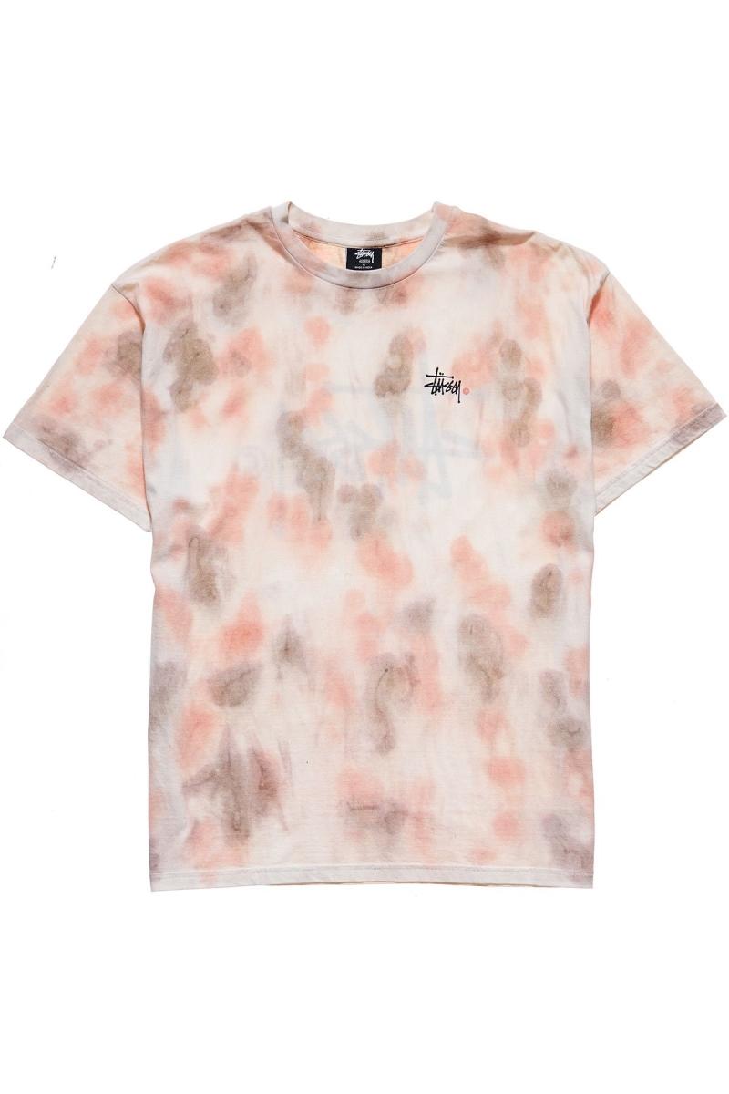 Pink Women\'s Stussy Graffiti Tie Dye Relaxed T Shirts | AU0000193