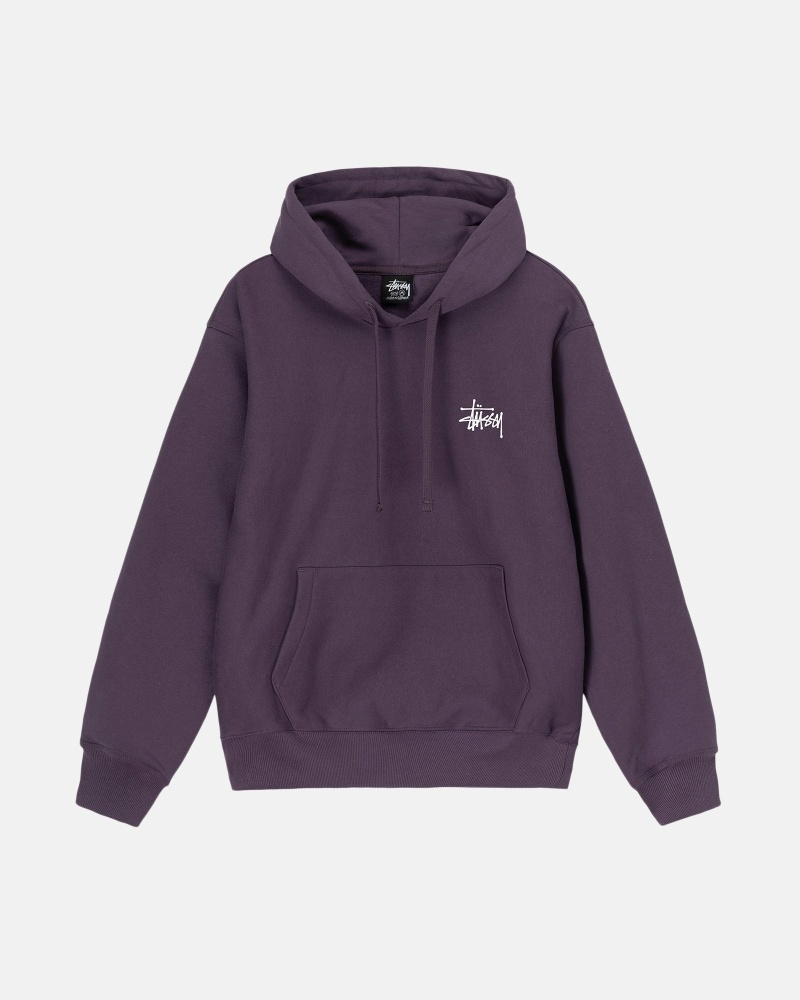 Purple Men's Stussy Basic Hoodies | AU0000010