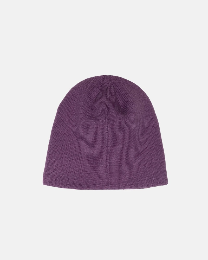 Purple Men's Stussy Basic Skullcap Beanie | AU0000387